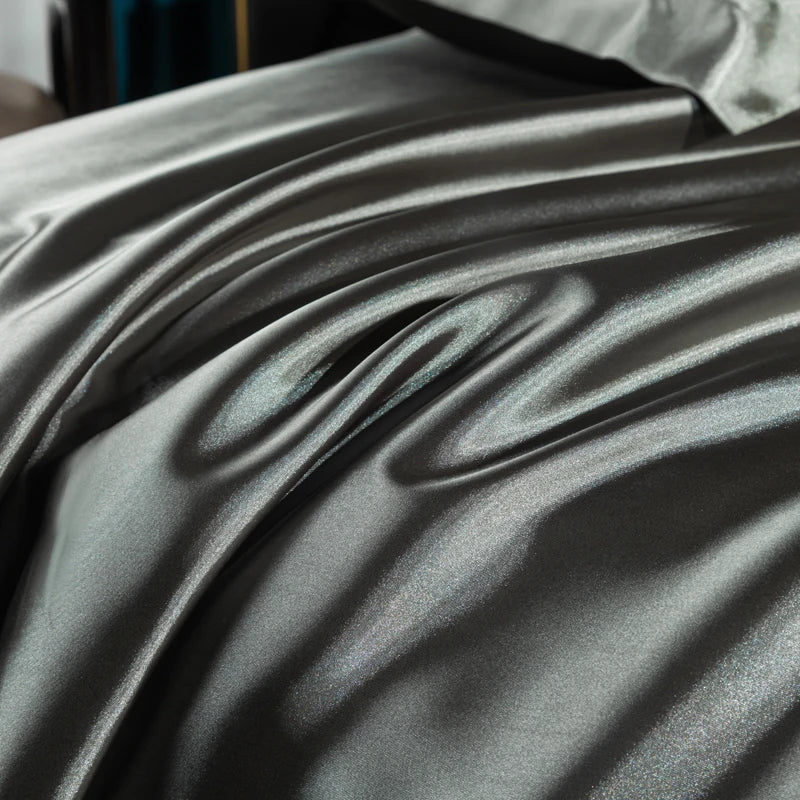 Satin Fitted Bed Sheet — Deep Pocket Elastic Rayon Mattress Cover