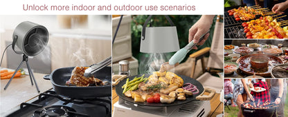 Portable Desktop Range Hood — USB Powered Mini Kitchen Exhaust Fan with 3 Speed Settings and Carbon Filter