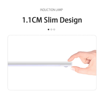 Under Cabinet Motion Sensor LED Light — USB Rechargeable Kitchen and Closet Lighting