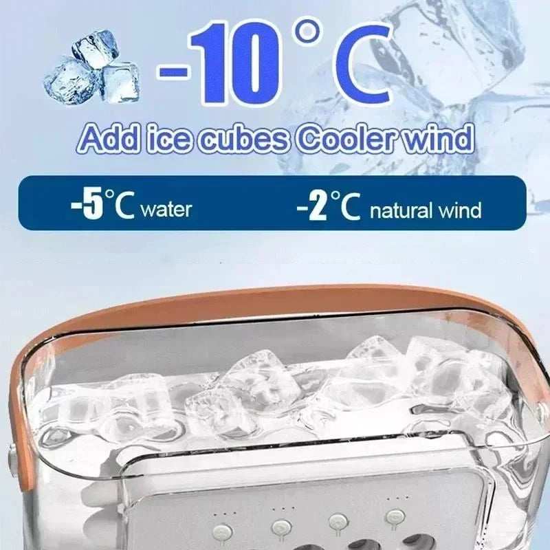 3-in-1 Personal Air Cooler with Fan, Humidifier and LED Night Light — Portable Desktop Cooler