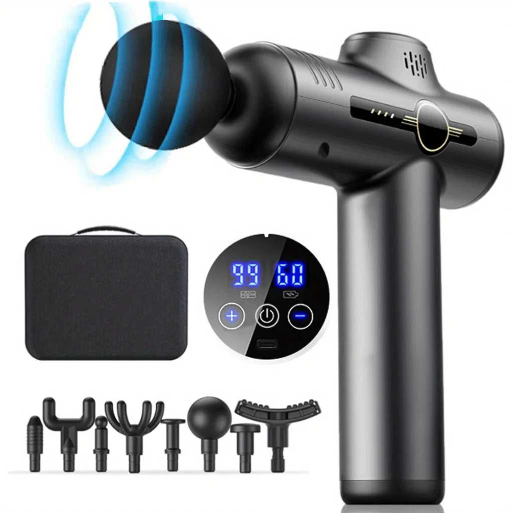 Professional Percussion Muscle Massage Gun — Deep Tissue Massager for Back, Neck and Body Recovery