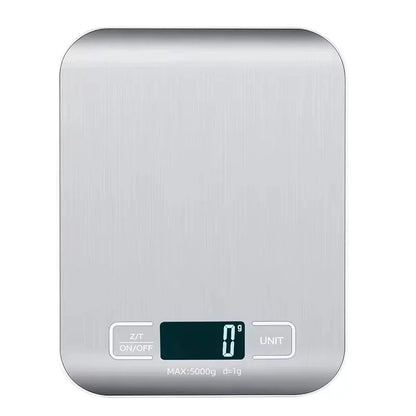 Digital Kitchen Food Scale — Stainless Steel Weighing Scale for Baking and Cooking