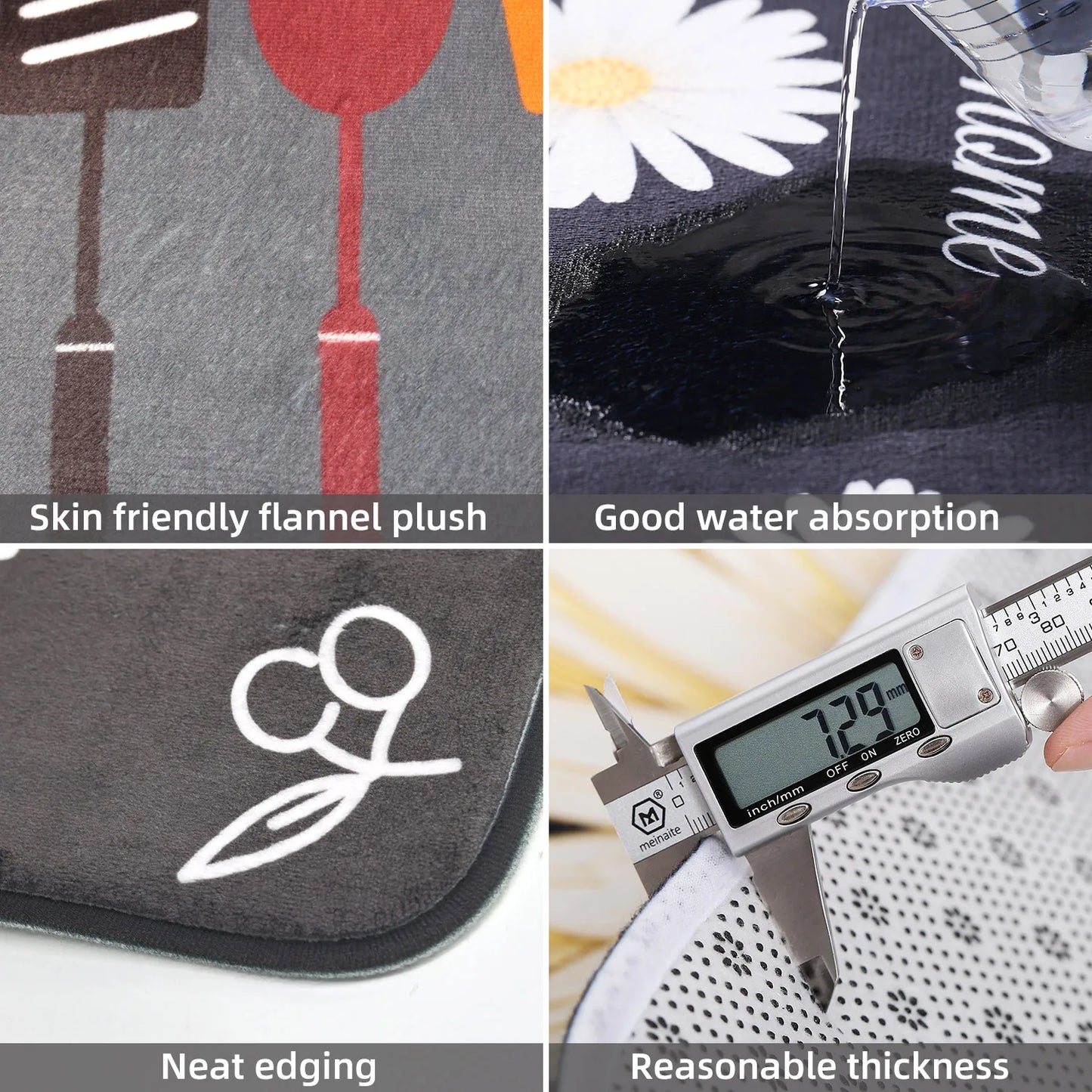 Non-Slip Kitchen and Bathroom Floor Mat — Quick-Dry Absorbent Rug