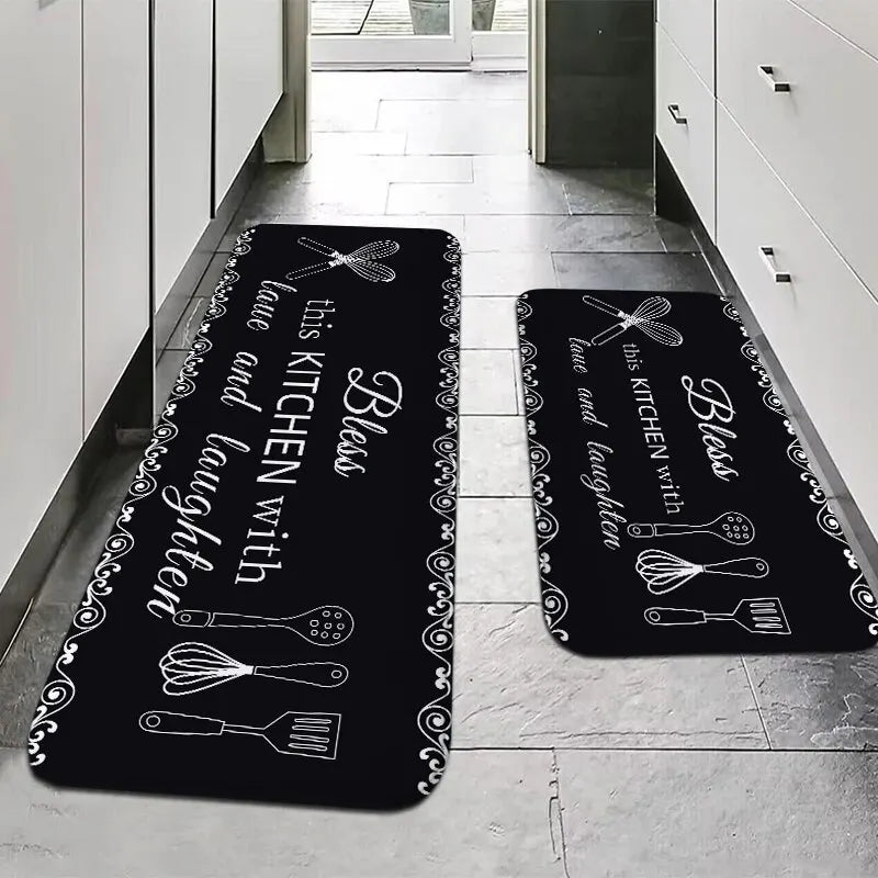 Non-Slip Kitchen and Bathroom Floor Mat — Quick-Dry Absorbent Rug