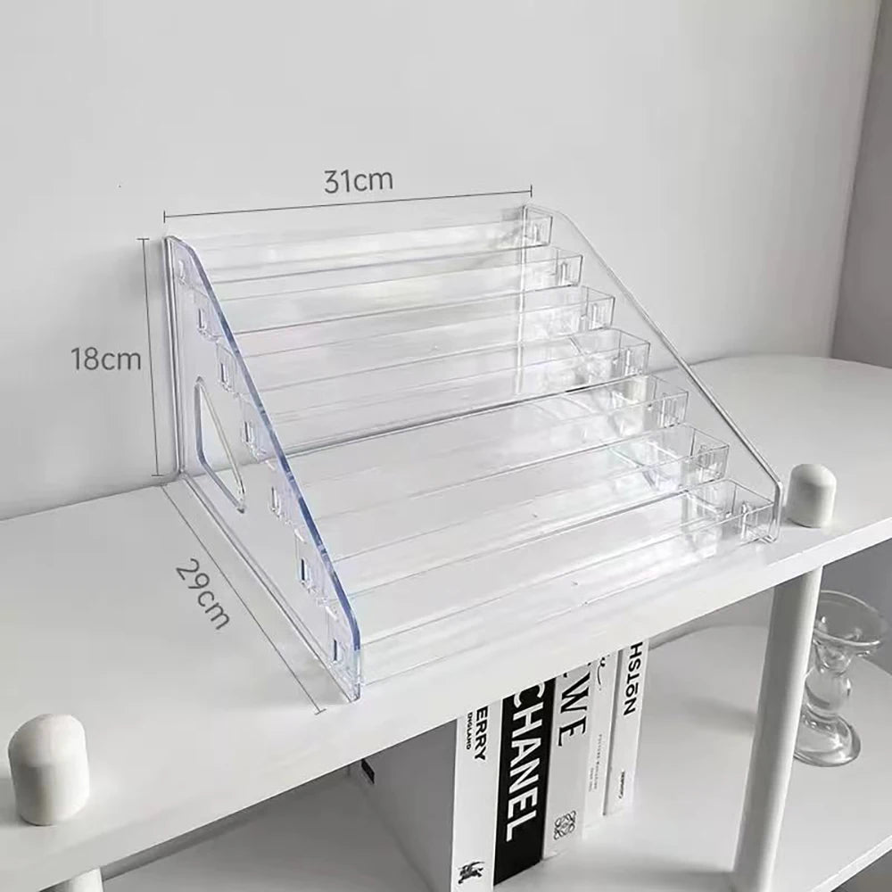 Clear Acrylic Makeup Organizer with Lid — Countertop Cosmetic Storage Box