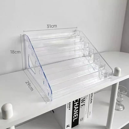 Clear Acrylic Makeup Organizer with Lid — Countertop Cosmetic Storage Box