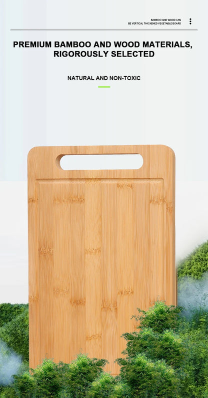 Bamboo Cutting Board — Double-Sided Kitchen Chopping Board with Juice Groove