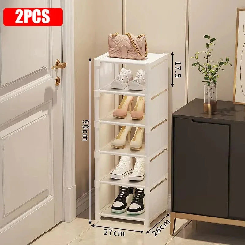 Stackable Non-Woven Shoe Rack Organizer — 4 to 7 Tiers