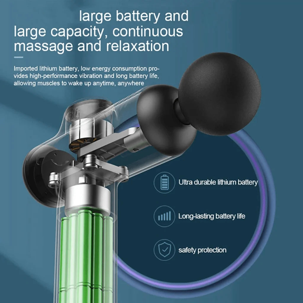 Professional Percussion Muscle Massage Gun — Deep Tissue Massager for Back, Neck and Body Recovery