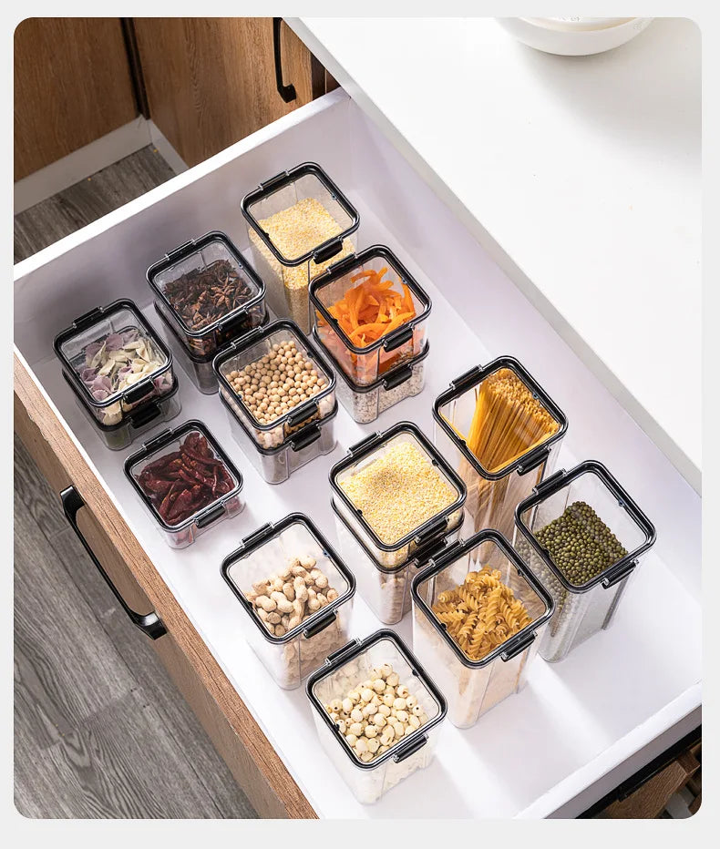 Airtight Kitchen Storage Jars — Pantry Canisters for Grain and Cereal