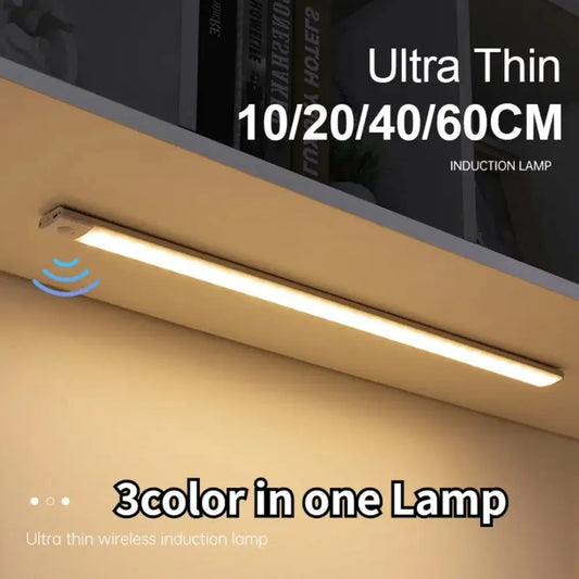 Under Cabinet Motion Sensor LED Light — USB Rechargeable Kitchen and Closet Lighting