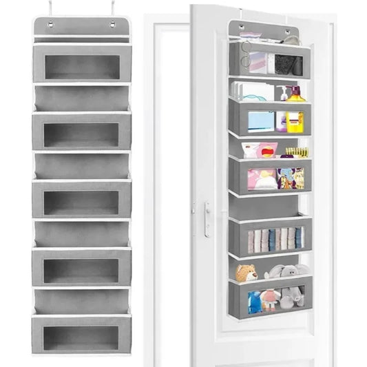 Over-Door Hanging Storage Organizer — 5-Shelf Behind Door Rack for Pantry and Closet