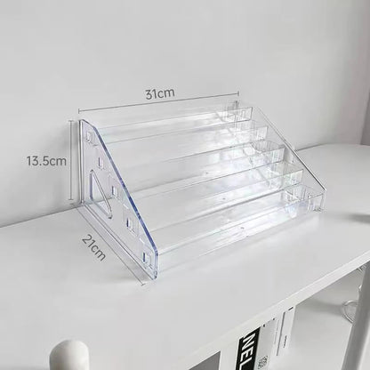 Clear Acrylic Makeup Organizer with Lid — Countertop Cosmetic Storage Box