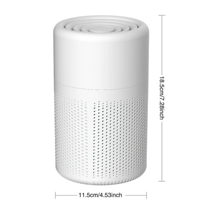Mini Desktop Air Purifier with HEPA Filter — USB Powered Home and Office Air Cleaner and Deodorizer