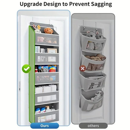 Over-Door Hanging Storage Organizer — 5-Shelf Behind Door Rack for Pantry and Closet