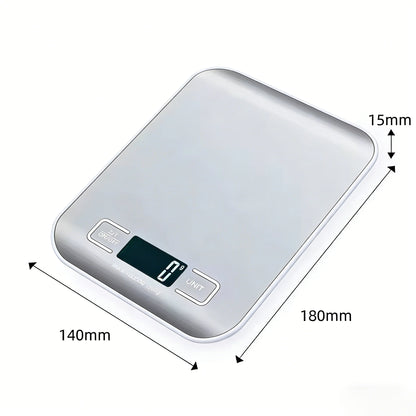 Digital Kitchen Food Scale — Stainless Steel Weighing Scale for Baking and Cooking