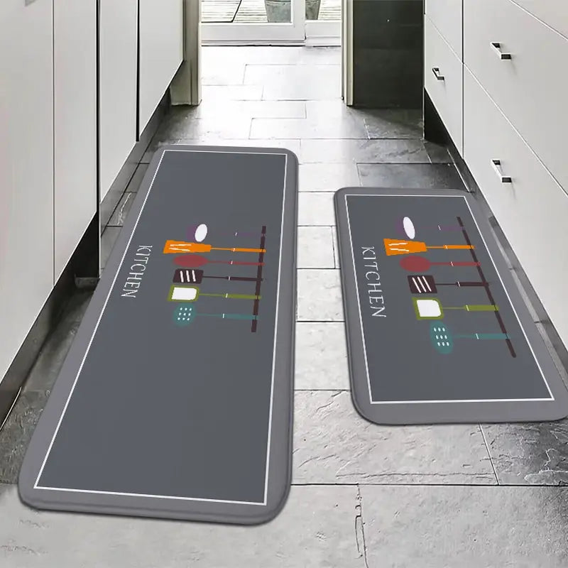 Non-Slip Kitchen and Bathroom Floor Mat — Quick-Dry Absorbent Rug