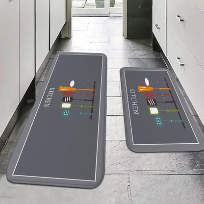 Non-Slip Kitchen and Bathroom Floor Mat — Quick-Dry Absorbent Rug