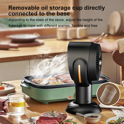Portable Desktop Range Hood — USB Rechargeable Kitchen Exhaust Fan for Apartments, Dorms and RVs