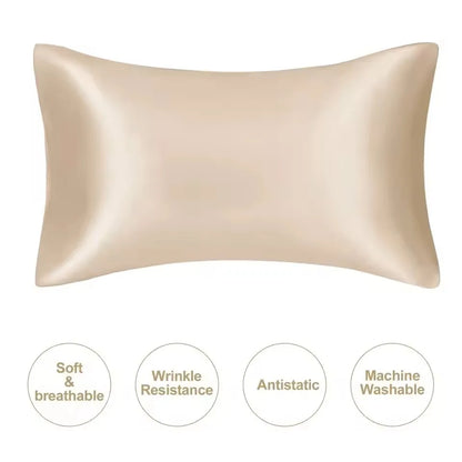 Satin Pillowcase for Hair and Skin — Smooth Pillow Cover for Better Sleep