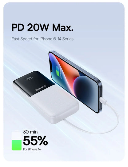20,000mAh Fast Charging Portable Power Bank — PD 22.5W Travel Phone Charger