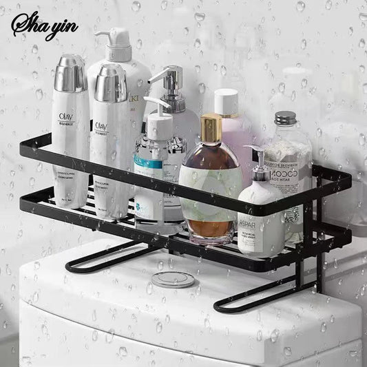 No-Drill Freestanding Bathroom Storage Rack Organizer