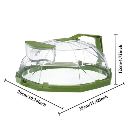 Microwave Splatter Cover with Steam Vents — 10-Inch Clear Lid with Handle