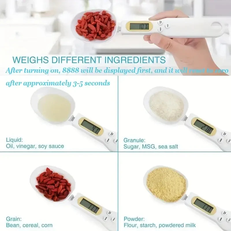 Digital Spoon Scale — LCD Kitchen Measuring Spoon for Coffee and Baking