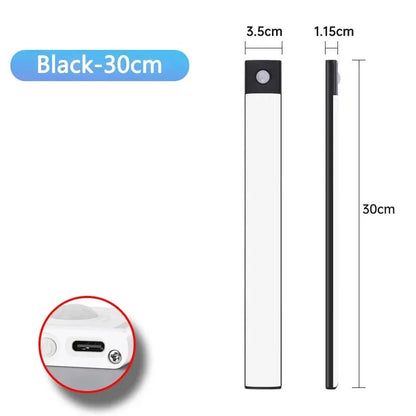 Under Cabinet Motion Sensor LED Light — USB Rechargeable Kitchen and Closet Lighting