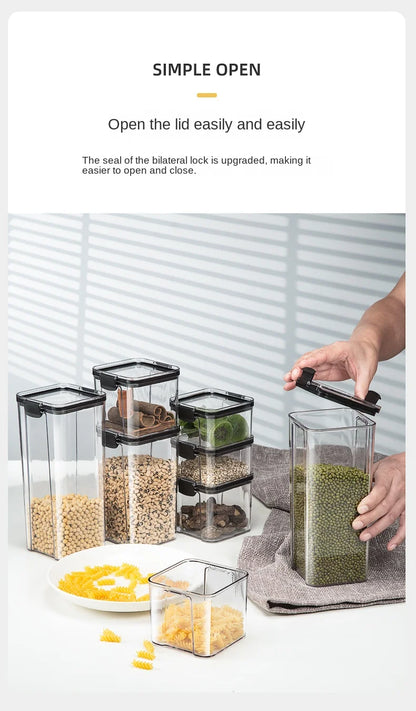 Airtight Kitchen Storage Jars — Pantry Canisters for Grain and Cereal