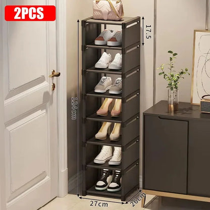 Stackable Non-Woven Shoe Rack Organizer — 4 to 7 Tiers