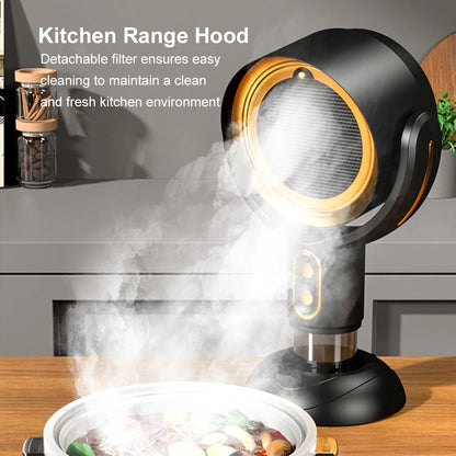 Portable Desktop Range Hood — USB Rechargeable Kitchen Exhaust Fan for Apartments, Dorms and RVs