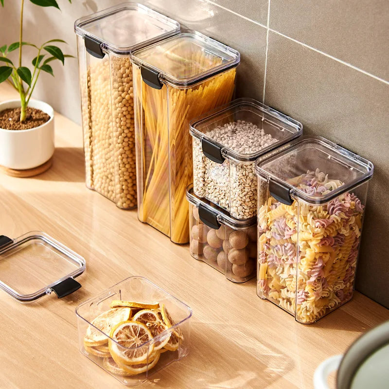 Airtight Kitchen Storage Jars — Pantry Canisters for Grain and Cereal
