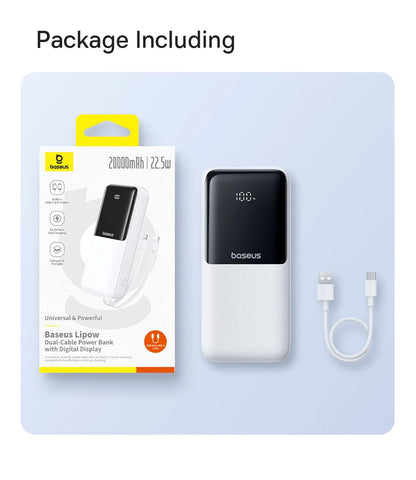 20,000mAh Fast Charging Portable Power Bank — PD 22.5W Travel Phone Charger