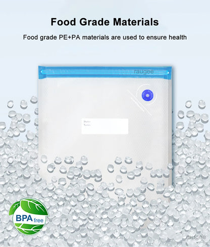 Reusable Vacuum Seal Food Storage Bags — 10-Pack BPA-Free Airtight Bags with Air Valve