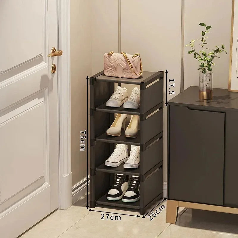 Stackable Non-Woven Shoe Rack Organizer — 4 to 7 Tiers