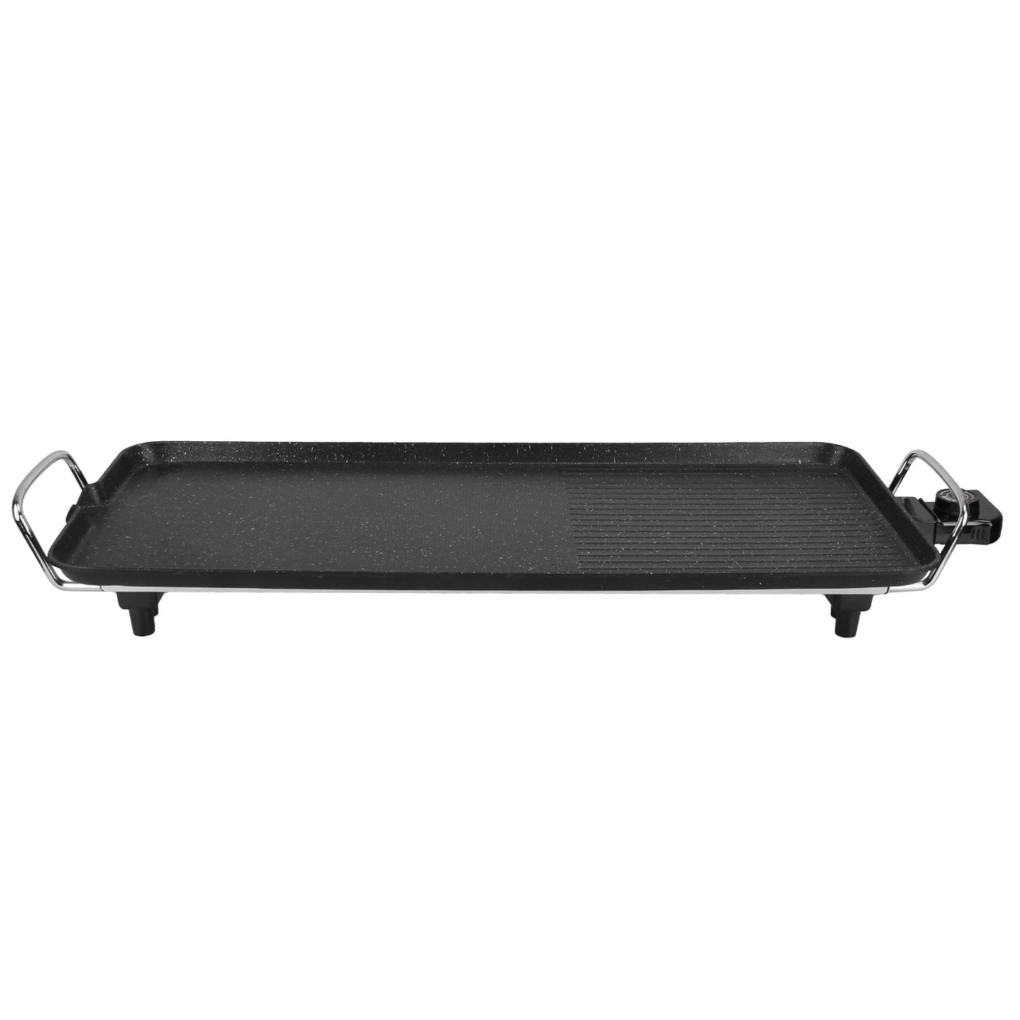 1500W Electric BBQ Grill — Indoor Outdoor Portable Griddle with 5 Heat Levels and Non-Stick Dual Surface