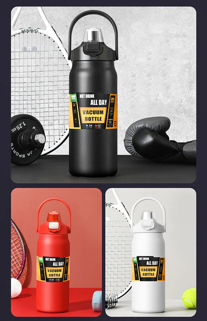 Stainless Steel Insulated Travel Tumbler with Straw — Vacuum Flask for Hot and Cold Drinks
