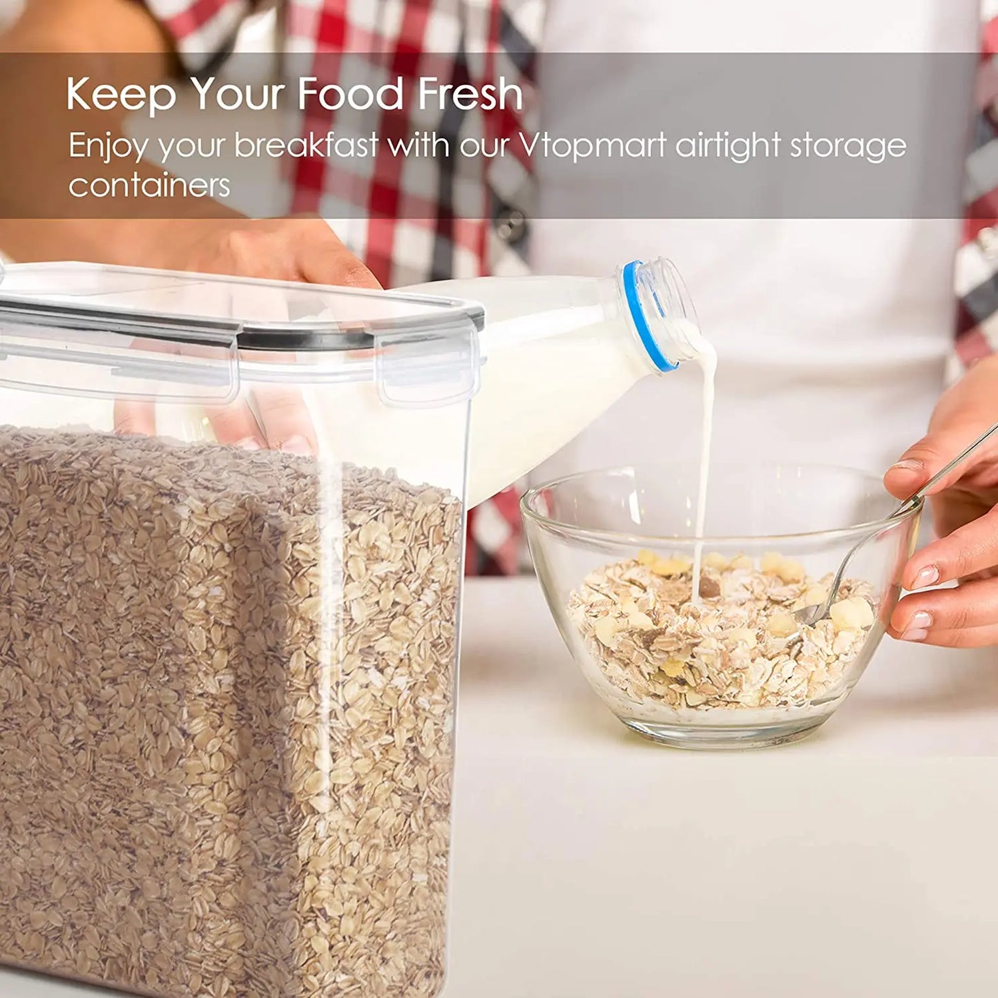 Airtight Cereal Storage Containers — BPA-Free Pantry Canisters with Lids
