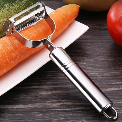Julienne Peeler and Vegetable Grater — Stainless Steel Slicer for Potato, Carrot and Zucchini