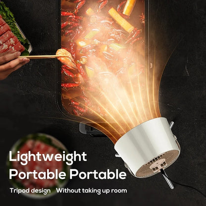 Portable Desktop Range Hood — USB Powered Mini Kitchen Exhaust Fan with 3 Speed Settings and Carbon Filter