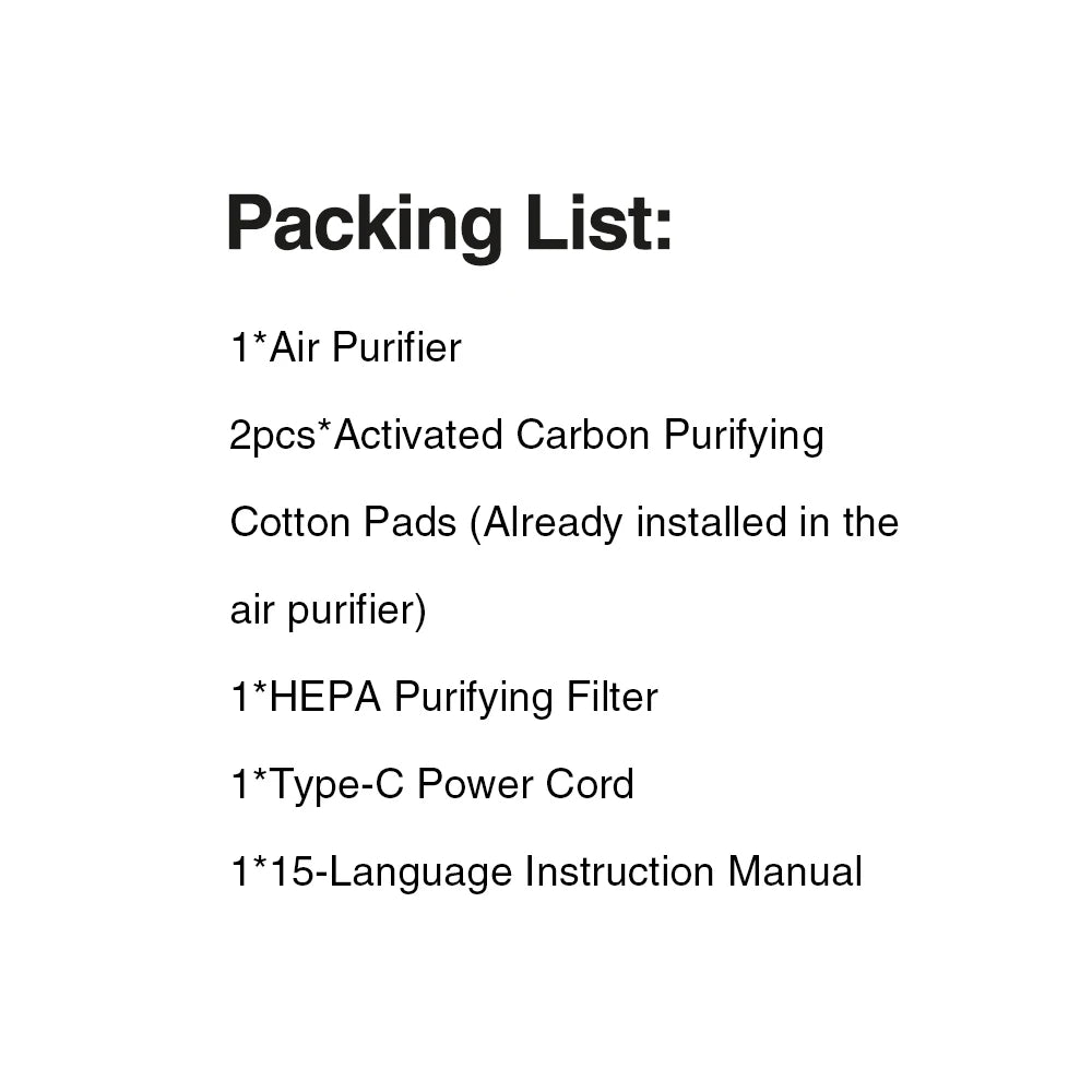 Mini Desktop Air Purifier with HEPA Filter — USB Powered Home and Office Air Cleaner and Deodorizer