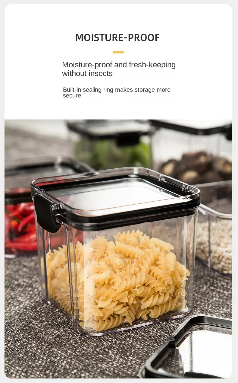 Airtight Kitchen Storage Jars — Pantry Canisters for Grain and Cereal