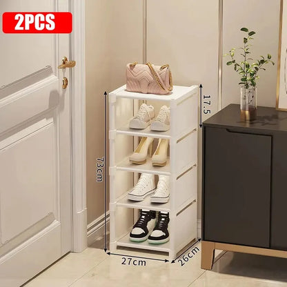 Stackable Non-Woven Shoe Rack Organizer — 4 to 7 Tiers