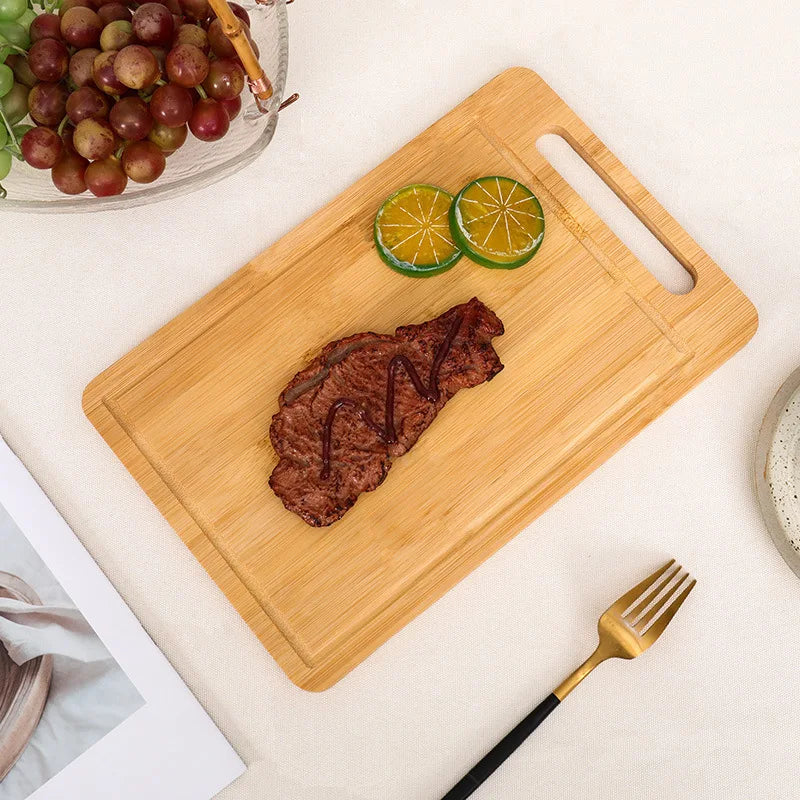 Bamboo Cutting Board — Double-Sided Kitchen Chopping Board with Juice Groove