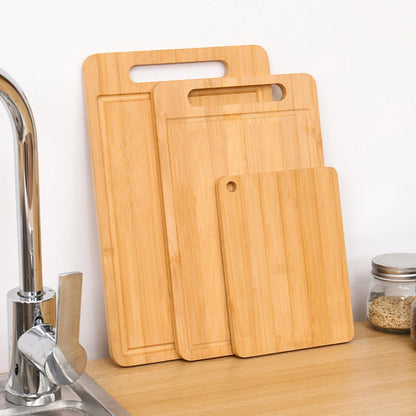 Bamboo Cutting Board — Double-Sided Kitchen Chopping Board with Juice Groove