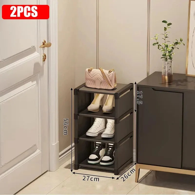 Stackable Non-Woven Shoe Rack Organizer — 4 to 7 Tiers