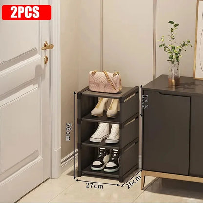 Stackable Non-Woven Shoe Rack Organizer — 4 to 7 Tiers