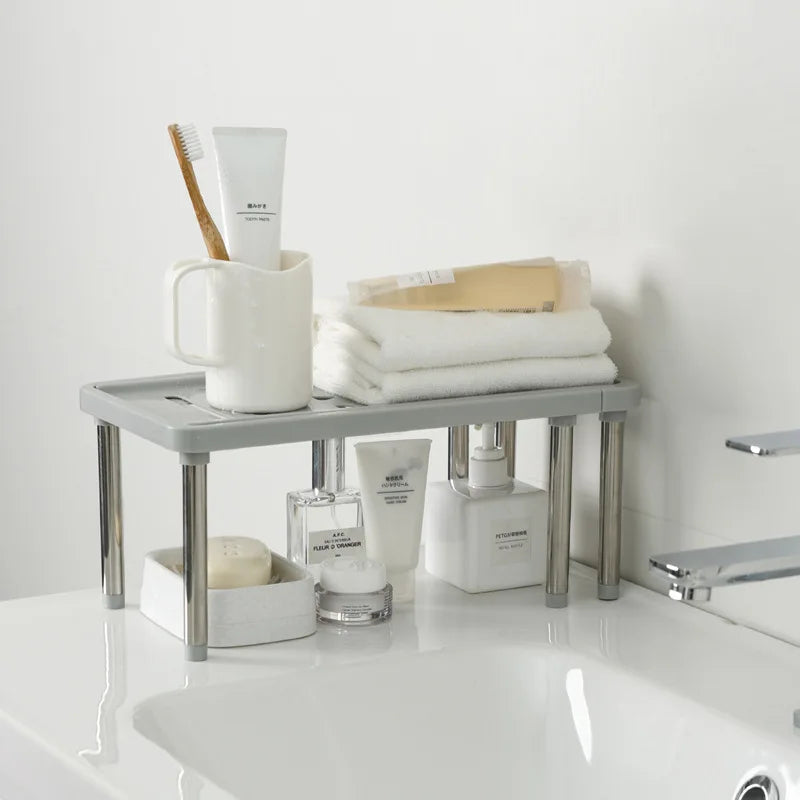 Expandable Kitchen Cabinet Shelf Organizer — Adjustable Multi-Tier Spice and Dish Rack