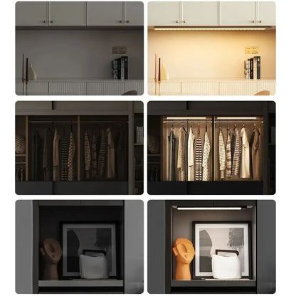 Under Cabinet Motion Sensor LED Light — USB Rechargeable Kitchen and Closet Lighting